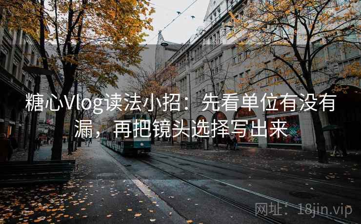糖心Vlog读法小招：先看单位有没有漏，再把镜头选择写出来